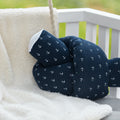 Muslin dark blue anchors
