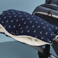 Muslin dark blue anchors