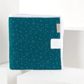 Muslin gold dots on Petrol