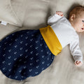 Muslin dark blue anchors