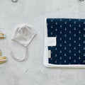 Muslin dark blue anchors