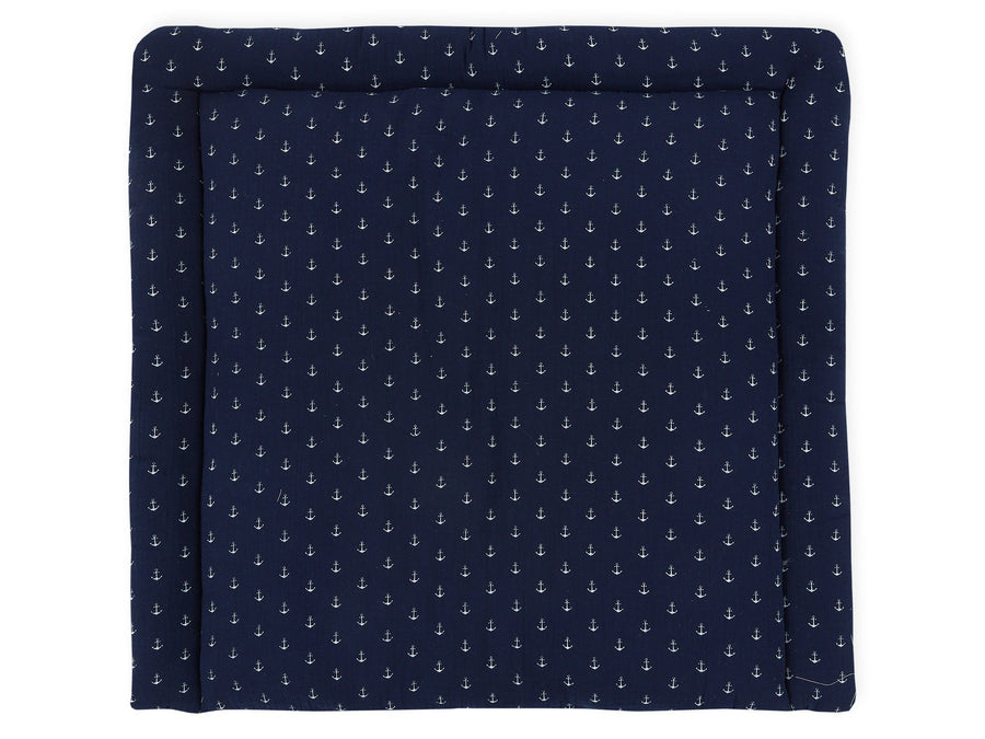 Mousseline donkerblauw anker