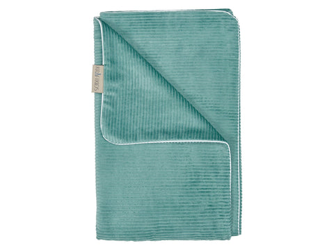 Babydecke Breitcord Mint – Detail