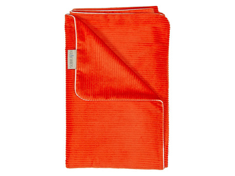 Babydecke Breitcord Orange – Detail