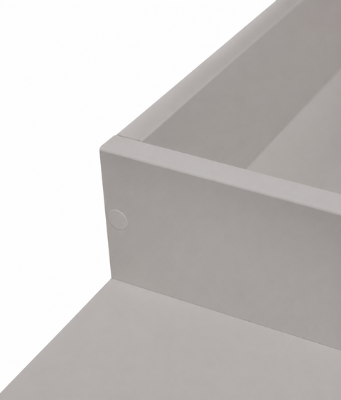 Wickelaufsatz grau passend für GULLABERG Kommode 168 cm mit seitlichen Abdeckblenden