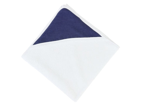 Handdoek met capuchon linnen blauw donkerblauw