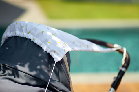 Schaduwdoek mousseline gele citroenen