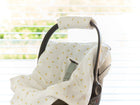 Babydecke für Babyschale Sommer – Musselin gelbe Zitronen, Anwendung