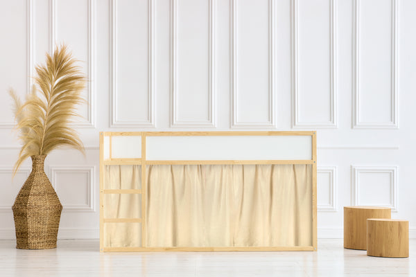 Loft bed curtains set 2+1 muslin beige glitter suitable for Kura bed