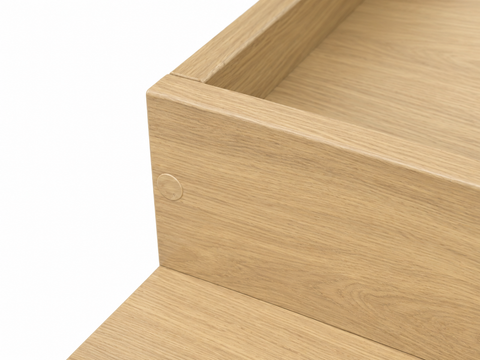Commode-opzetstuk voor ANKARUDDEN met 6 laden en 2 binnenladen – eikenlook – verschoonoppervlak 78 × 78 cm
