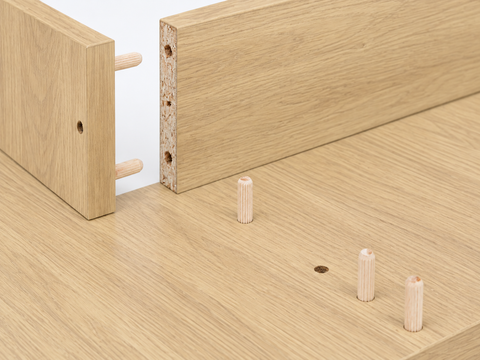 Commode-opzetstuk voor ANKARUDDEN met 6 laden en 2 binnenladen – eikenlook – verschoonoppervlak 78 × 78 cm