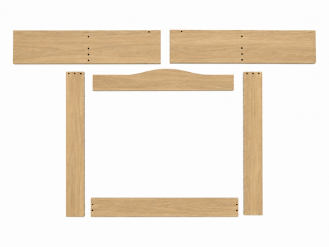Commode-opzetstuk voor ANKARUDDEN met 6 laden en 2 binnenladen – eikenlook – verschoonoppervlak 78 × 78 cm