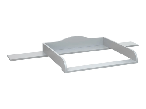 Der KraftKids Wickelaufsatz in Grau passt auf eine 160 cm breite HEMNES Kommode mit Zierleiste und verfügt über erhöhte Seiten- und Rückwände, die als praktische Wickelkommode für Ihr Baby dienen.