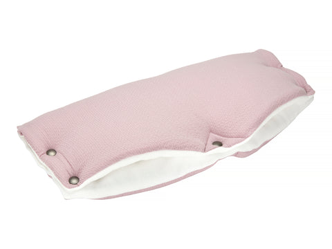 Kinderwagenhoes dubbel crêpe roze