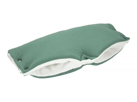 Kinderwagenhoes dubbel crêpe groene jade