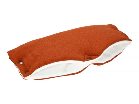 Kinderwagenhoes dubbel crêpe rood herfstrood