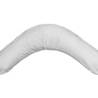 Das KraftKids qualitäts Stillkissen Karo grau ist ein U-förmiges, hellgraues Stillkissen mit dezentem Gittermuster zur ergonomischen Ganzkörper- oder Schwangerschaftsunterstützung, abgebildet auf weißem Untergrund.