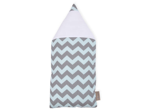 Chevron stof potlood lichtgrijs en mint