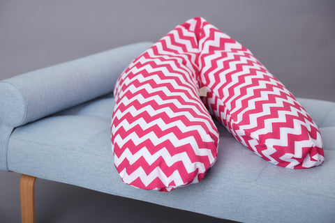 Kwaliteit voedingskussen Chevron magenta