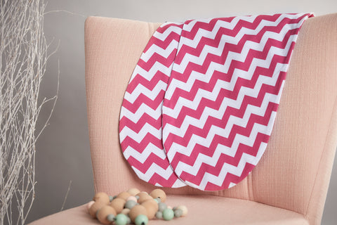 Borstvoedingskussenhoes chevron magenta