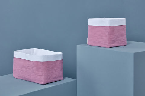 Roze mousseline mand