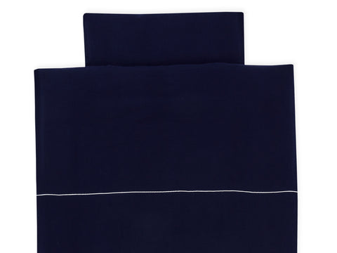 Beddengoedset mousseline donkerblauw