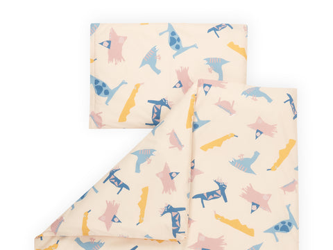 Bettwäscheset Musselin Zoe´s Dinosaurier auf Beige