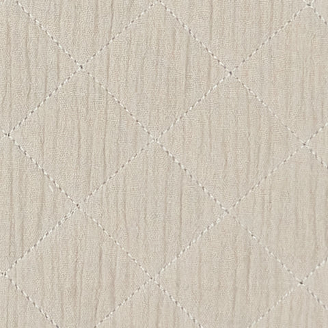 Stof PID mousseline gewatteerd beige taupe